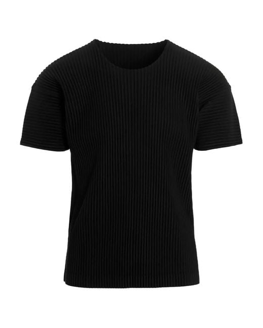 Homme Plissé Issey Miyake メンズ ブラック プリーツ Tシャツの通販は 