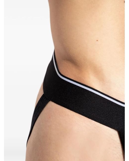 DIESEL White Three-Pack Logo-Waistband Jockstraps for men
