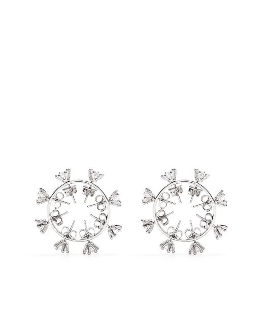 Dheygere Metallic Crystal-embellished Stud Earrings for men