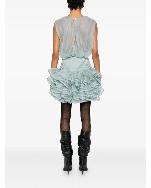 Viktor & Rolf Blue Ruffled Mini Dress