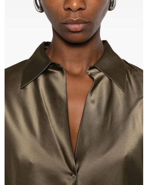Vince Green Silk Shirt