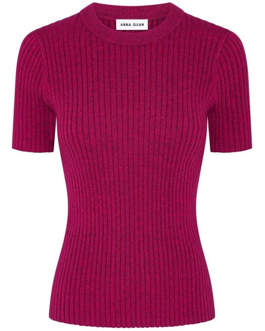 Anna Quan Red Bebe Ribbed-knit Jumper