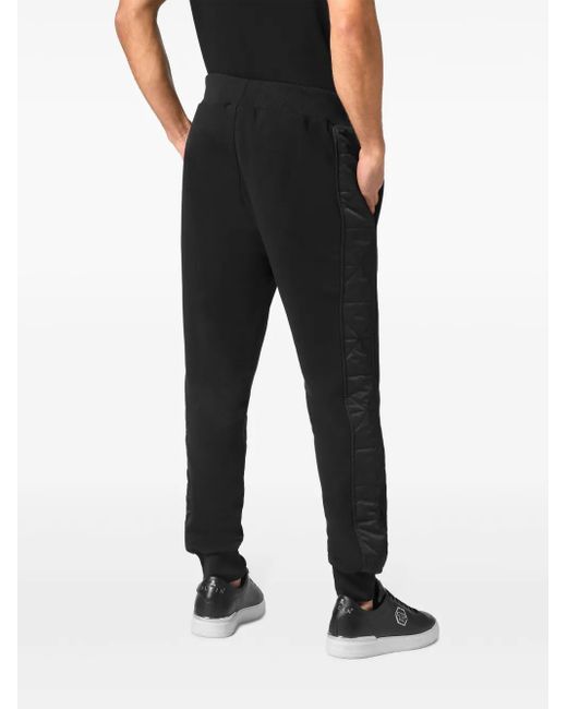 Philipp Plein Black Padded Track Pants for men