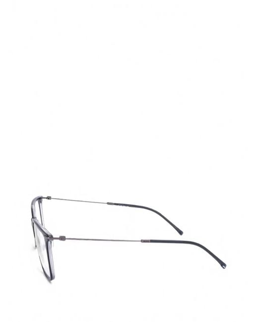 Boss White Square-Frame Glasses for men