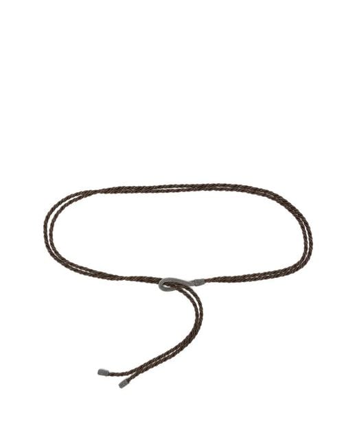 Peserico Brown Bead-Embellished Belt