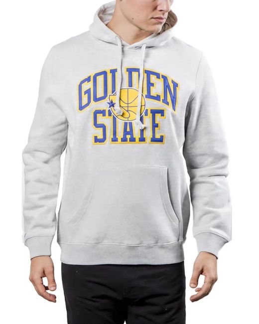 Mitchell & Ness Gray Nba Golden State Warriors Kangaroo-Pocket Hoodie for men