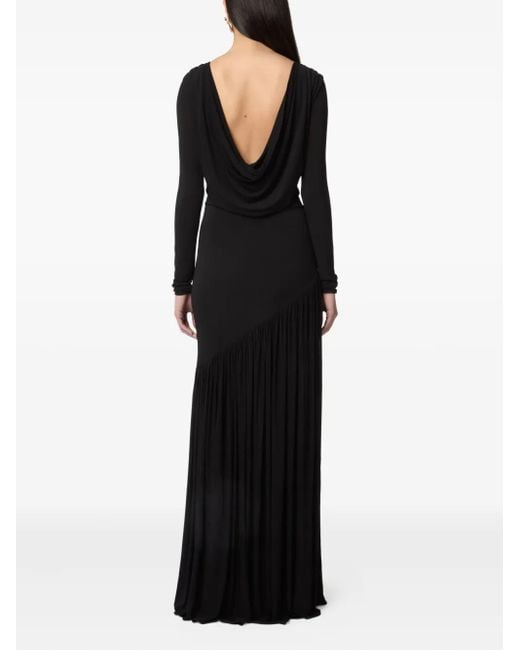 Nina Ricci Black Asymmetric Maxi Dress
