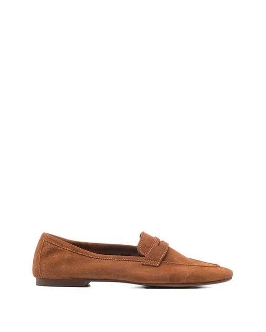 P.A.R.O.S.H. Brown Strap Loafers