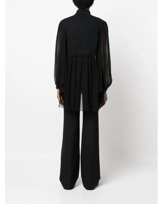 Jersey Con Paneles Alberta Ferretti de color Black