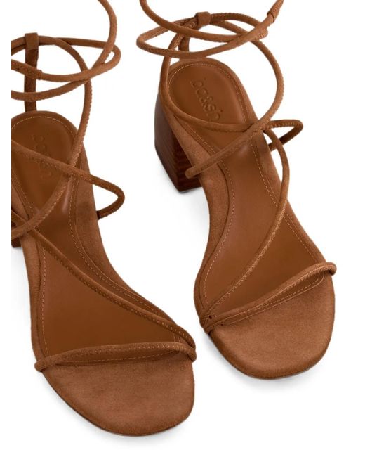 Ba&sh Brown Suede Heeled Sandals