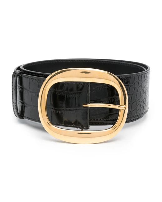 Tom Ford Black Crocodile-Embossed Belt
