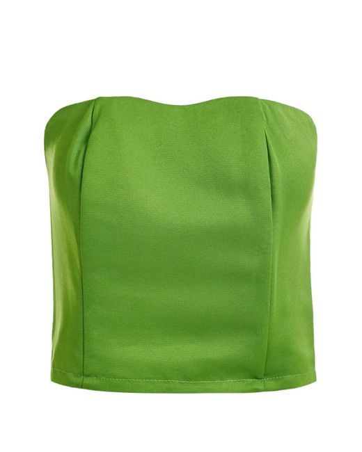 Essentiel Antwerp Green Smocked-Back Tube Top