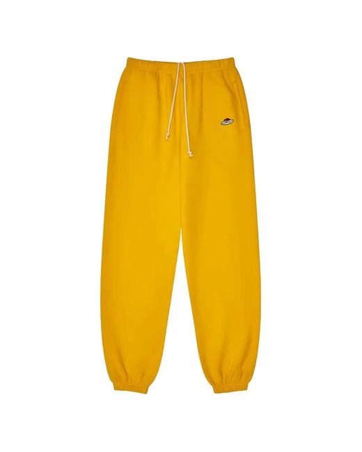 HOMMEGIRLS Yellow X Fruit Of The Loom Logo-Patch Drawstring Track Pants