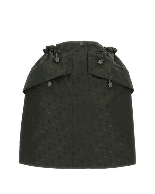 CECILIE BAHNSEN Green Delina Floral-Jacquard Mini Skirt