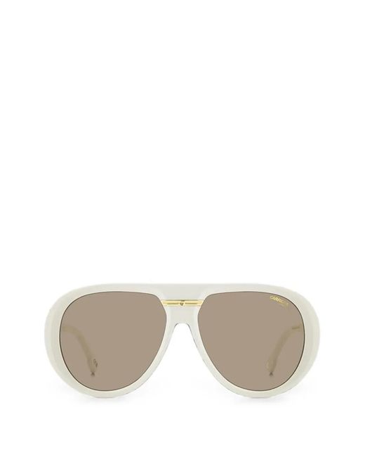 Carrera White Victory C Pilot-Frame Sunglasses