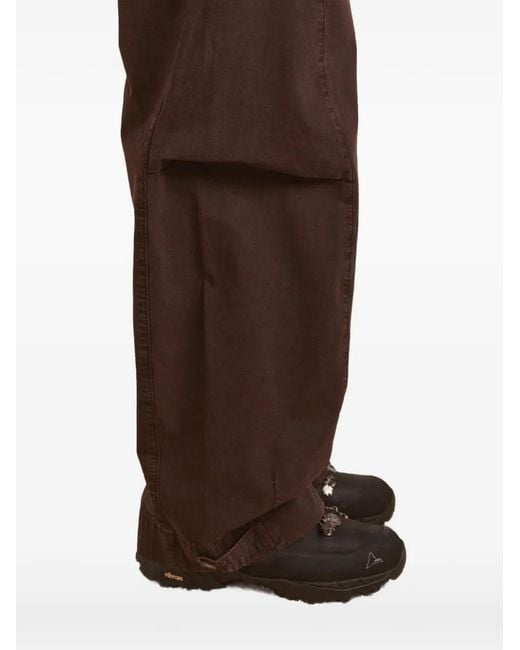 Damson Madder Brown Button-Fastening Trousers