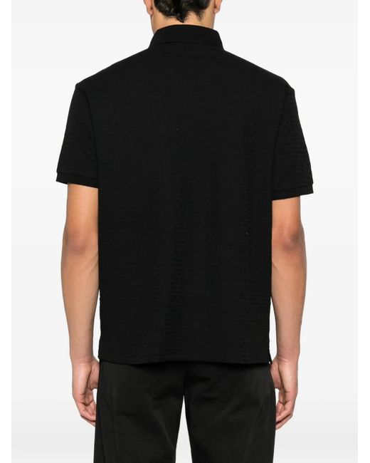 Emporio Armani Black Logo Cotton Polo Shirt for men