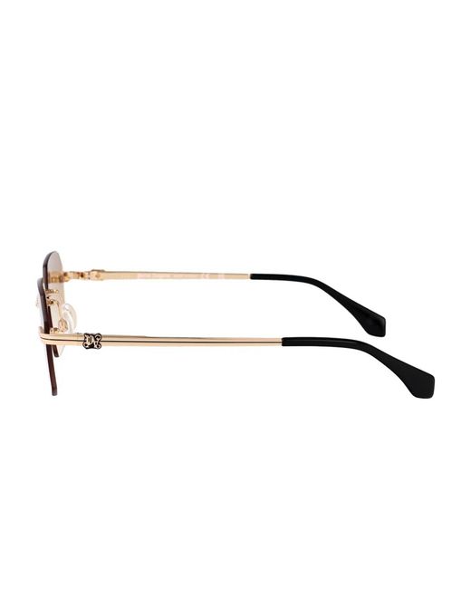 Palm Angels Natural Geometric-Frame Sunglasses for men