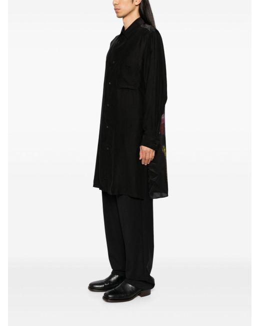 Yohji Yamamoto Black Silk Shirt for men