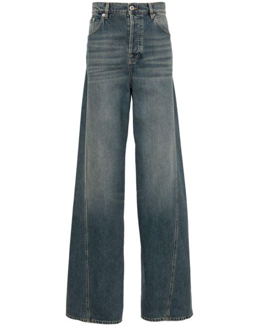 Lanvin Halbhohe Straight-Leg-Jeans in Blue für Herren
