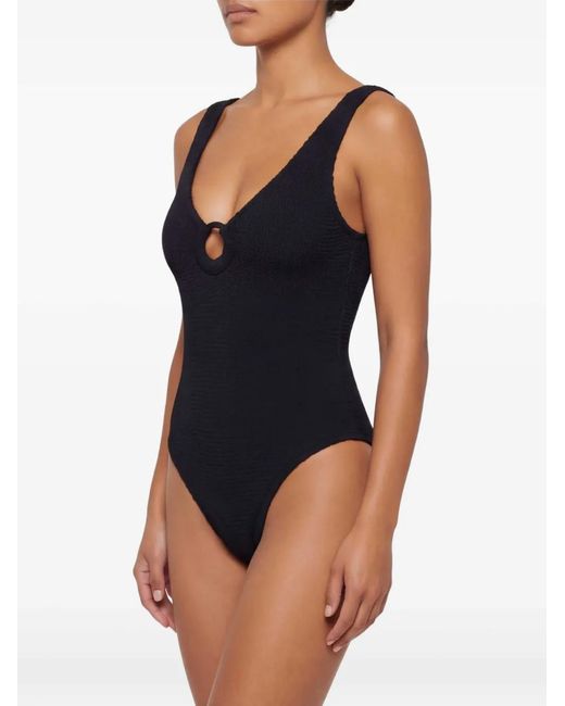 Hunza G Black Cenile Ring Swimsuit