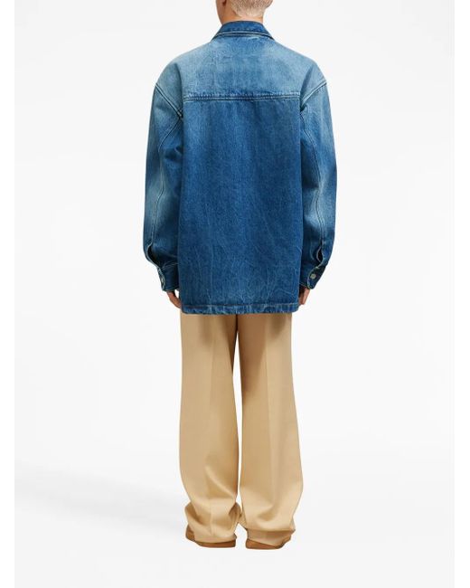AMI Ami De Coeur Denim Jack in het Blue
