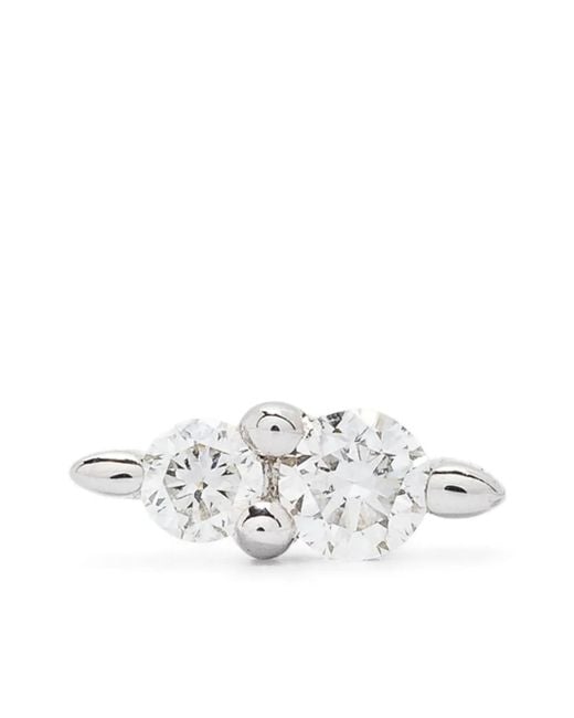 Maria Black White 14Kt Hazy Gleam Piercing Diamond Single Earring