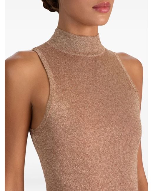 Débardeur Darcey À Effet Métallisé Alice + Olivia en coloris Brown