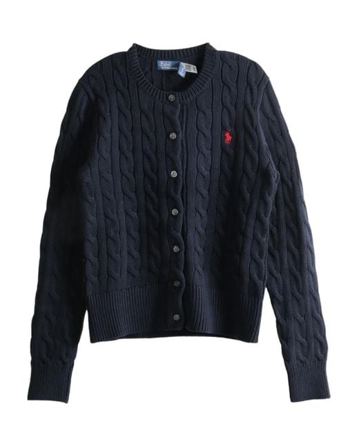 Polo Ralph Lauren Blue Cable-Knit Cardigan