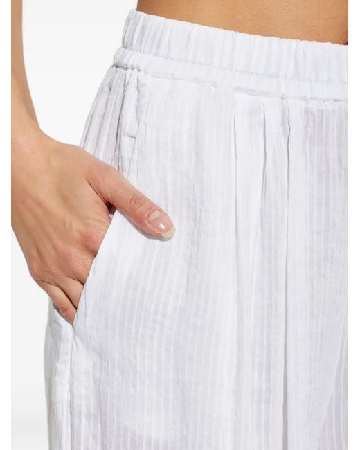Forte_forte White Pantalon À Taille Élastiquée