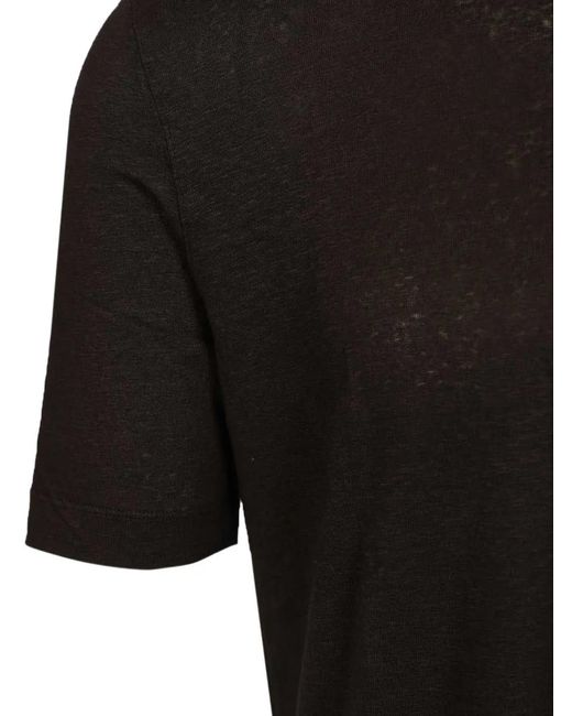 Al Duca D'aosta Black Crew-Neck T-Shirt for men