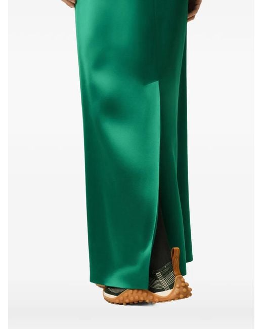 AMI Green Wool And Viscose Straight Skirt