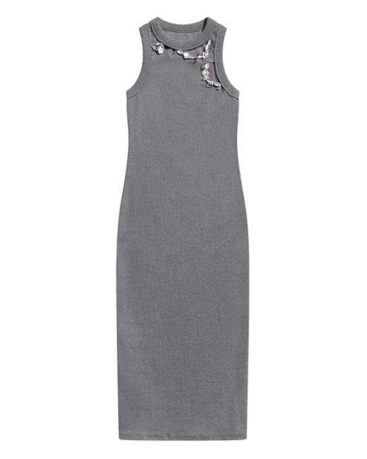 Area ビジュートリム ドレス Gray