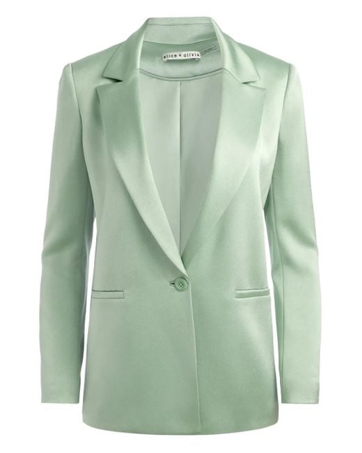 Alice + Olivia Green Denny Blazer