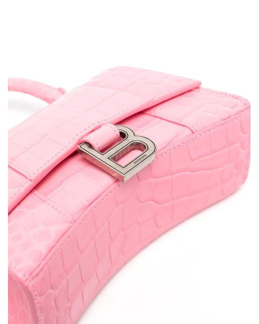 Balenciaga Pink Hourglass Xs Top-Handle Bag