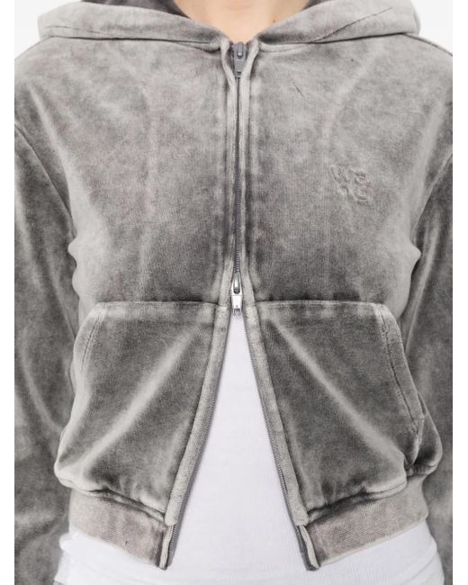 Alexander Wang Gray Zip-Up Hoodie