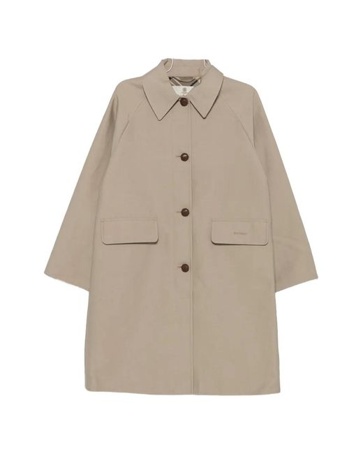 Barbour Natural Check-Cuff Embroidered-Logo Jacket
