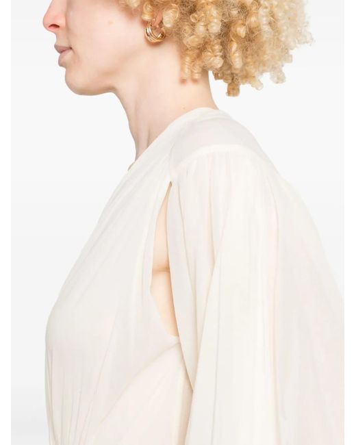 Philosophy Di Lorenzo Serafini White Pleated Bodysuit