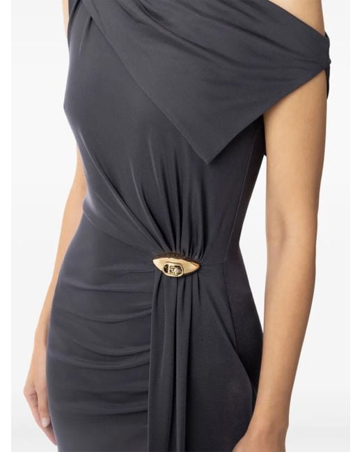 Vestido asimétrico Elisabetta Franchi de color Blue