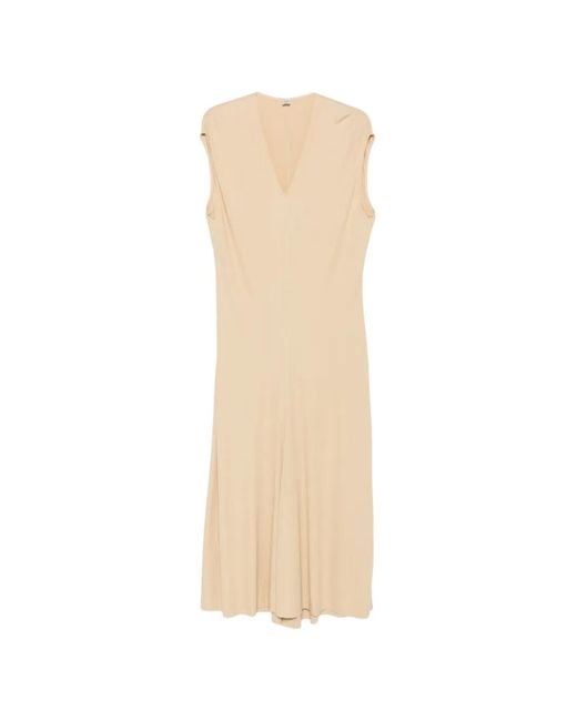 Totême White V-Neck Jersey Dress