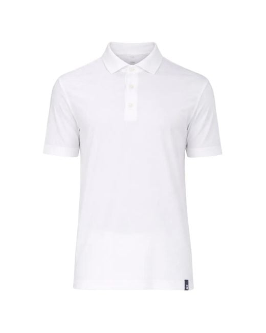 Drumohr White Buttoned Polo Shirt for men
