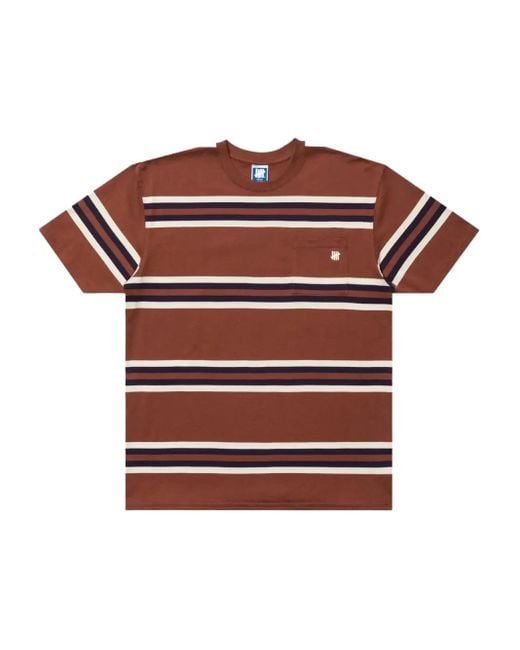 Undefeated Red Summer Stripe T-Shirt for men