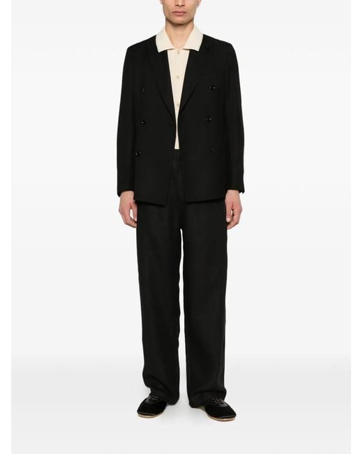 Lardini Black Veste À Boutonnière Croisée for men