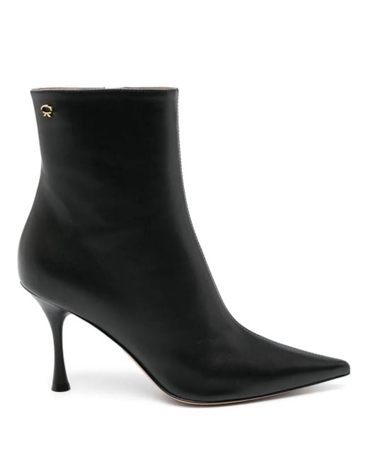 Gianvito Rossi Black Leather Ankle Boots