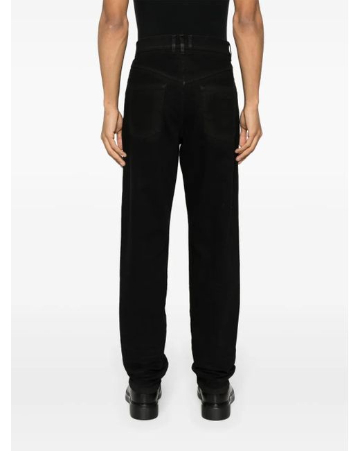 Balmain Black Logo-Embroidered Straight-Leg Jeans for men