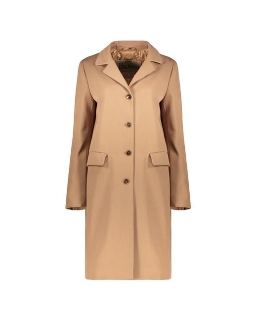 Herno Natural Button-Fastening Coat