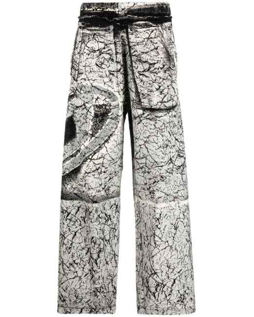 Pantalones de chándal con bordado Oval D DIESEL de hombre de color Gray