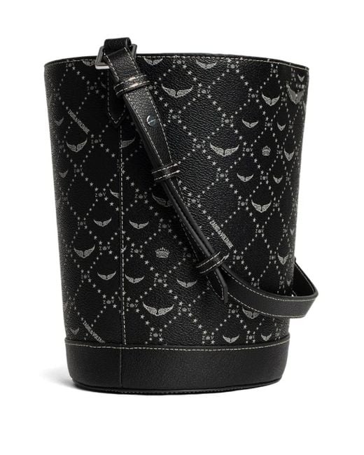 Zadig & Voltaire Black Fischerhut Mit Logo-Print