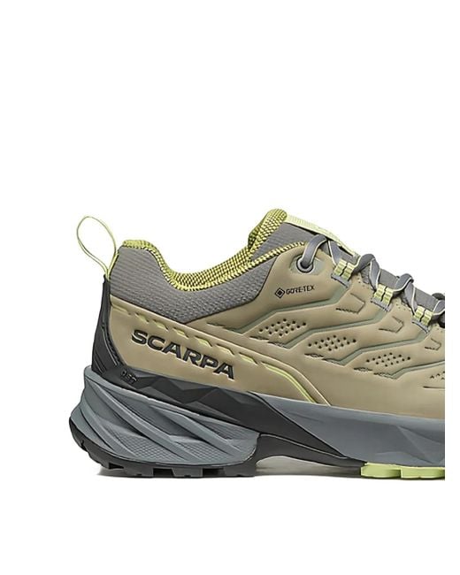 SCARPA Green Debossed-Logo Sneakers