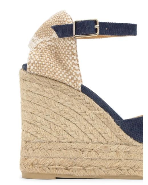 Castaner Blue Chiarita Wedge Espadrilles
